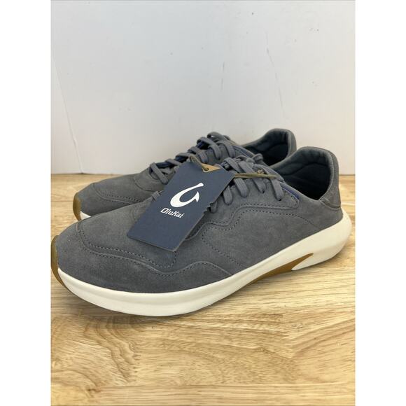 OluKai Koheo Men’s Charcoal Gray Suede Leather Sneakers Comfort Shoes Size 9.5 main image 6